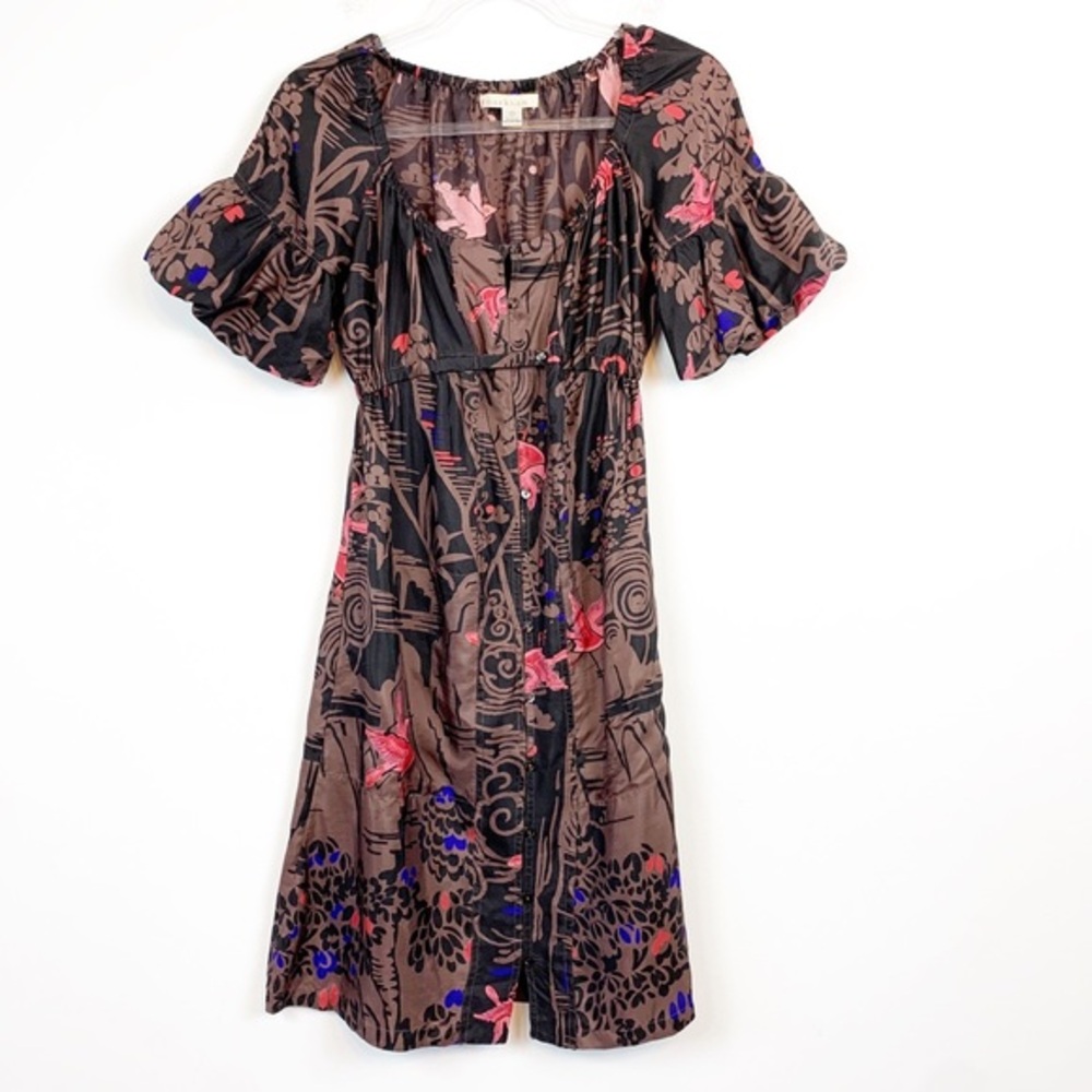 Harkham Silk Button Down Print Dress 2